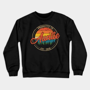 Promoted to Auntie Est 2020 Mothers Day Gift Crewneck Sweatshirt